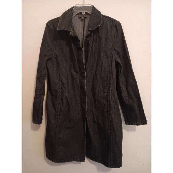 Classiques Entier Jacket, Women's Size Medium, Jean, Trench, Dark Wash, EUC - Picture 1 of 5